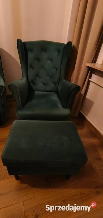 Komplet wypoczynkowy z fotelem i otwieraną pufą śląskie Sosnowiec