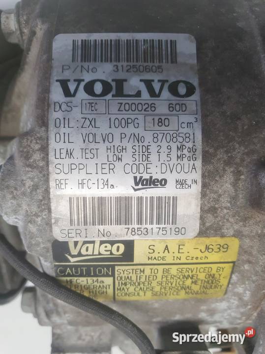 SPRĘŻARKA KLIMATYZACJI Volvo V70 III XC90 XC70 osobowe Chełm sprzedam