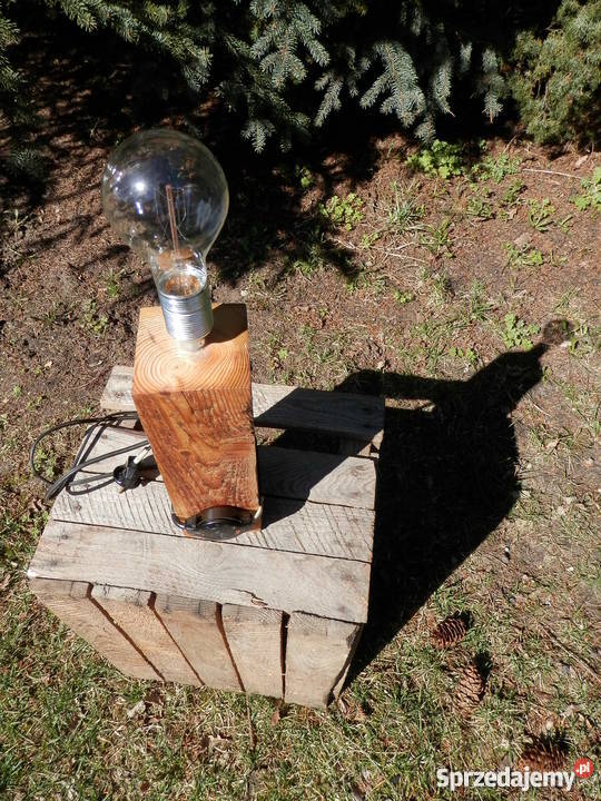 Lampa ręcznie wykonana ze starej belki zachodniopomorskie Szczecinek sprzedam