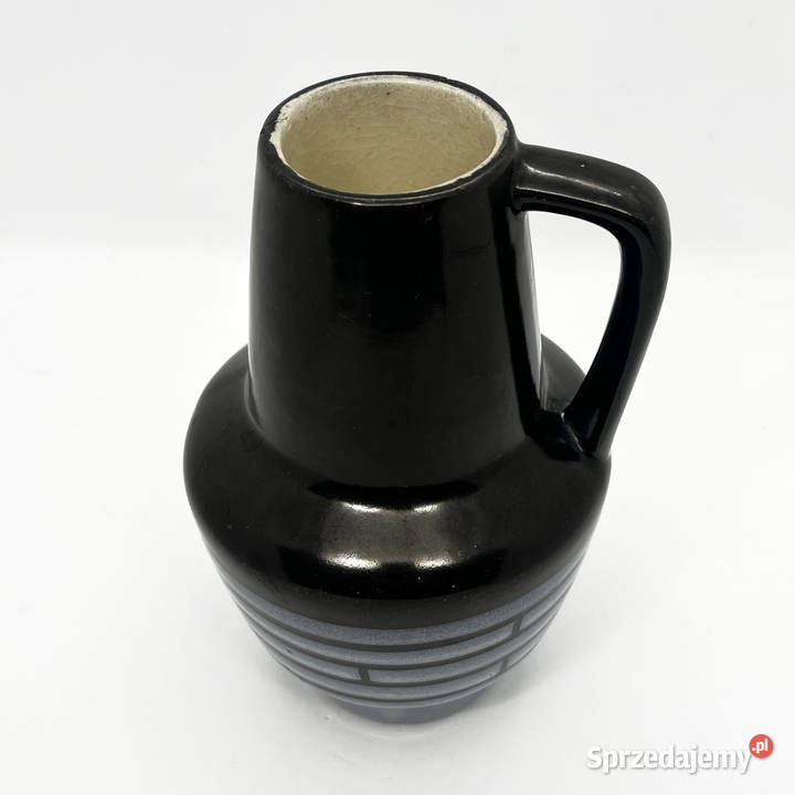 Wazon ceramiczny z uchem Fohr Keramik Niemcy wielokolorowy