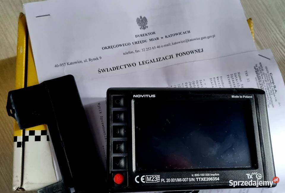 Taxometr z pełną dokumentacja