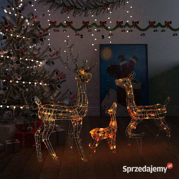 vidaXL Świąteczne renifery akrylowe 300 Dekoracje świąteczne Warszawa sprzedam