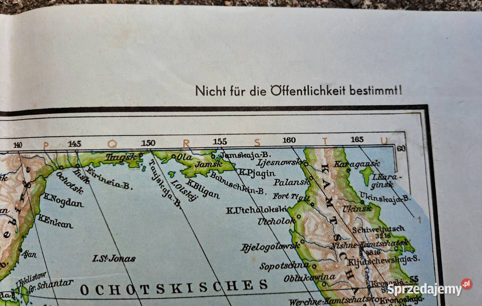 Niemiecka mapa wojskowa Region Azji Szklarska Poręba sprzedam