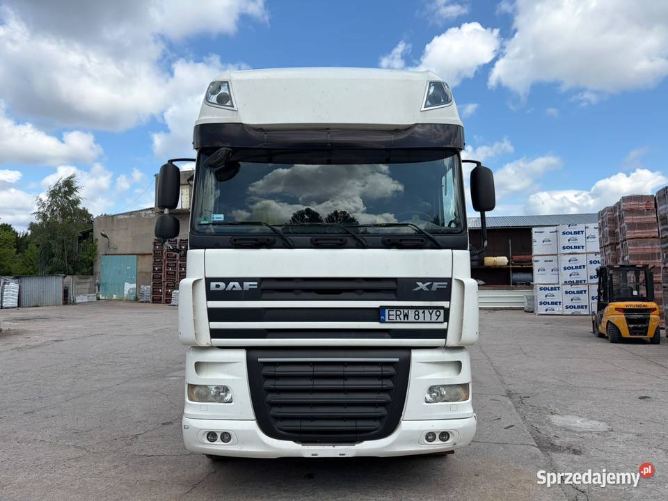 DAF XF 105460 HDS HIAB 166 skrzynia burtowa ład Rok produkcji 2009 Dźwigi samochodowe Rawa Mazowiecka