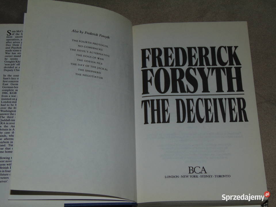 The Deceiver Frederick Forsyth Fałszerz Lublin