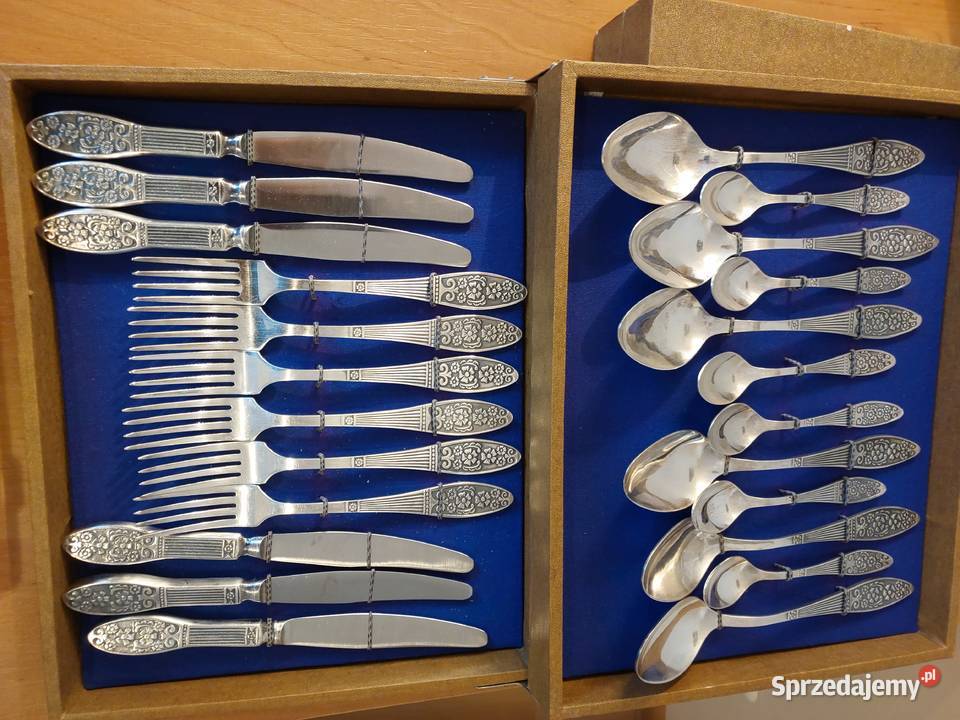 Posrebrzane sztućce rosyjskie 3 kpl