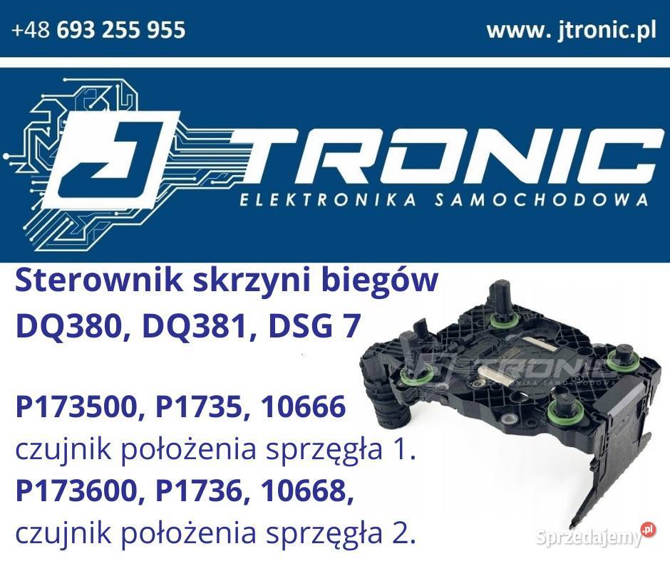 Naprawa DQ381 Błędy P1735 P1736 0GC927711H łódzkie Wieluń naprawa