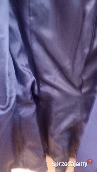 Krótki płaszcz old money granatowy