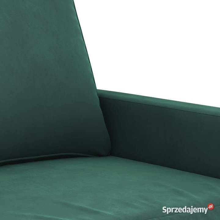 Sofa 3osobowa ciemnozielony 180 obita aksamitem Warszawa