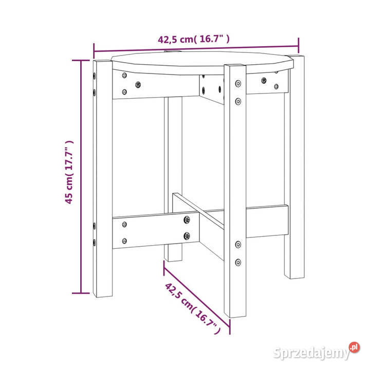 Stolik kawowy biały 425x45 lite drewno sosnowe Warszawa sprzedam