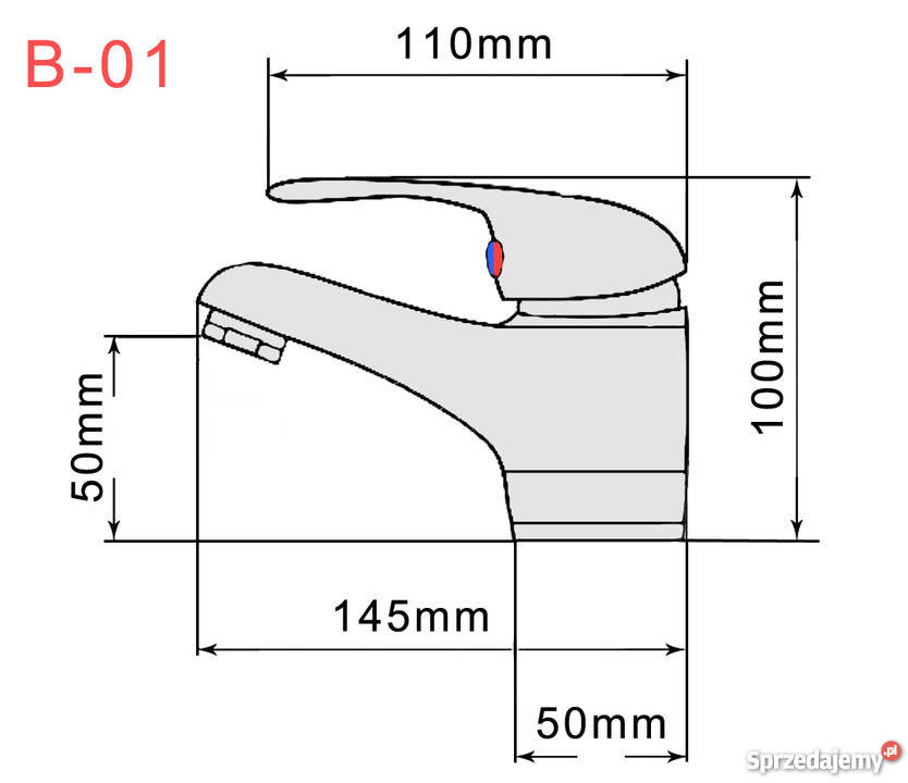 Mała i cienka umywalka nadblatowa SLIM 50x36x13 Olsztyn