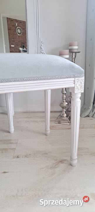 Stylowa pufa ławeczka Medalion Prowansja Shabby Szczecin