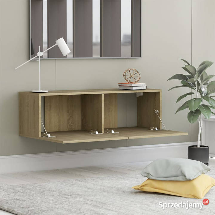 Szafka pod TV dąb sonoma 100x30x30 materiał Warszawa