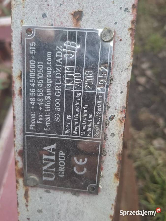 Agregat uprawowy unia 3m Busko-Zdrój sprzedam