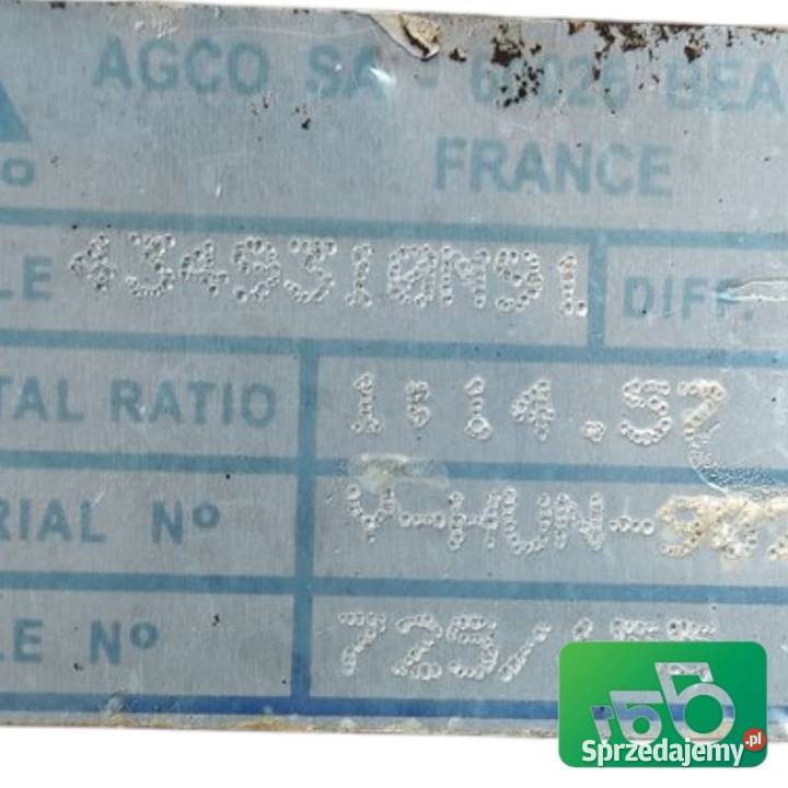 Przednia Oś 725155 Dana 4349310M91 Massey Wilkowo sprzedam