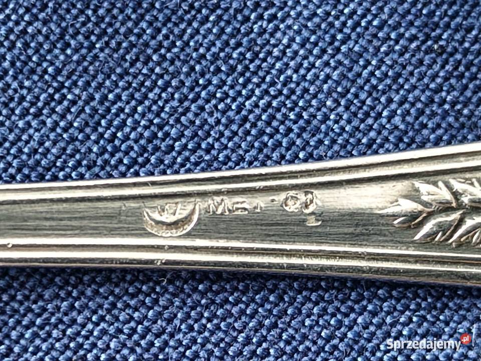 Platerowana łyżeczka do cukru Hefra wzór Szczecin