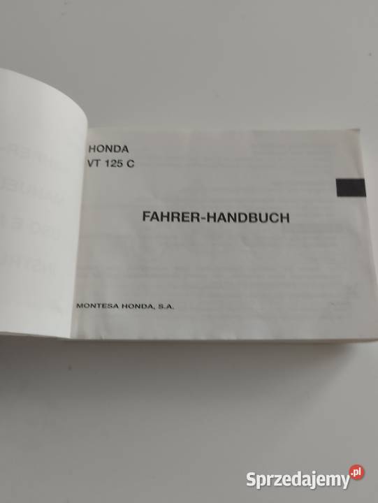 Instrukcja obsługi Hondy Shadow 125 świętokrzyskie Ostrowiec Świętokrzyski