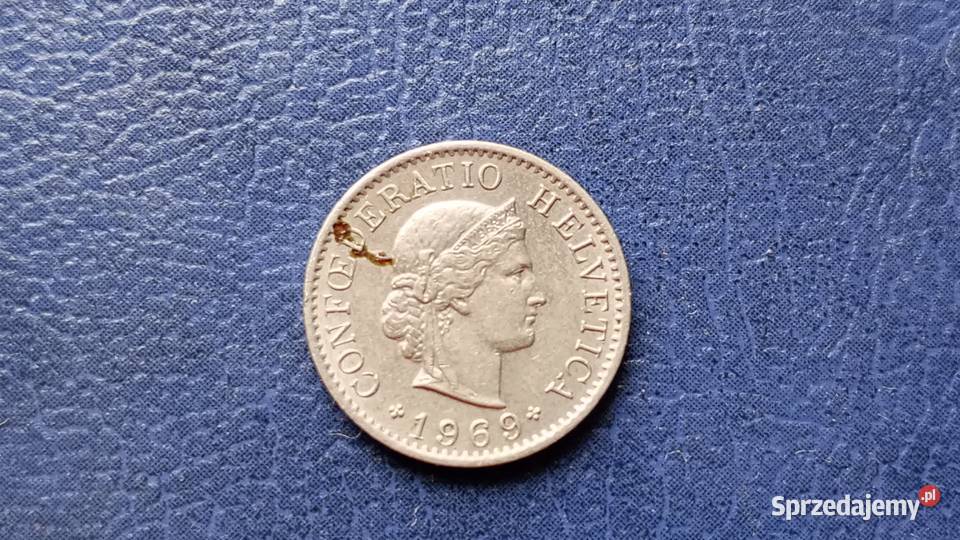 Stare monety 5 rappen 1969 Szwajcaria Lesko