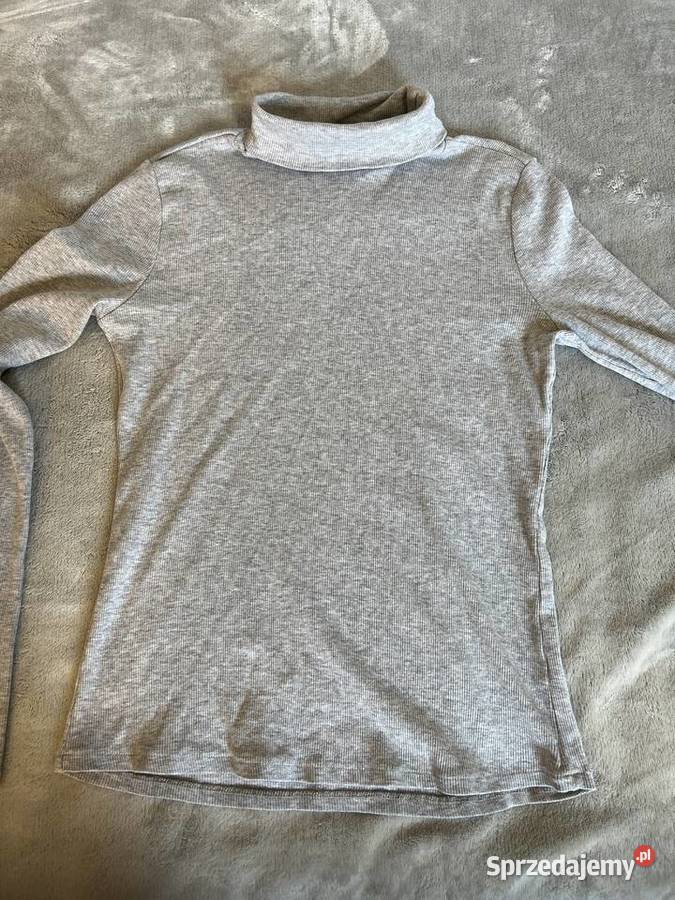Golf sweter szary prążkowany w prążki podkarpackie Jasło