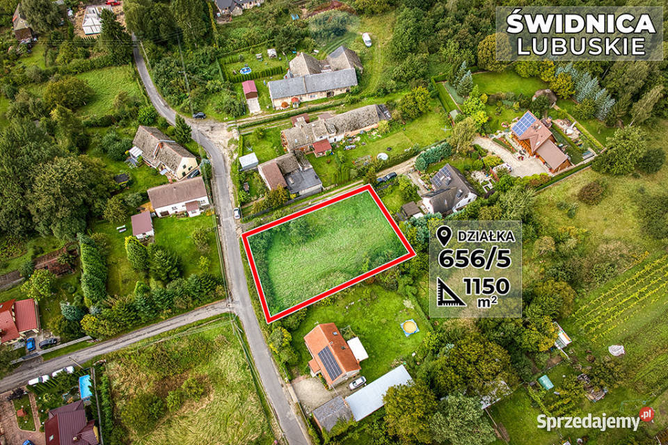Działka budowlana 1150 m Zielonej Góry Świdnica