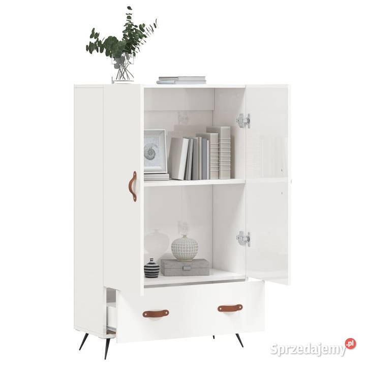 Wysoka szafka biała z połyskiem 695x31x115 Warszawa sprzedam
