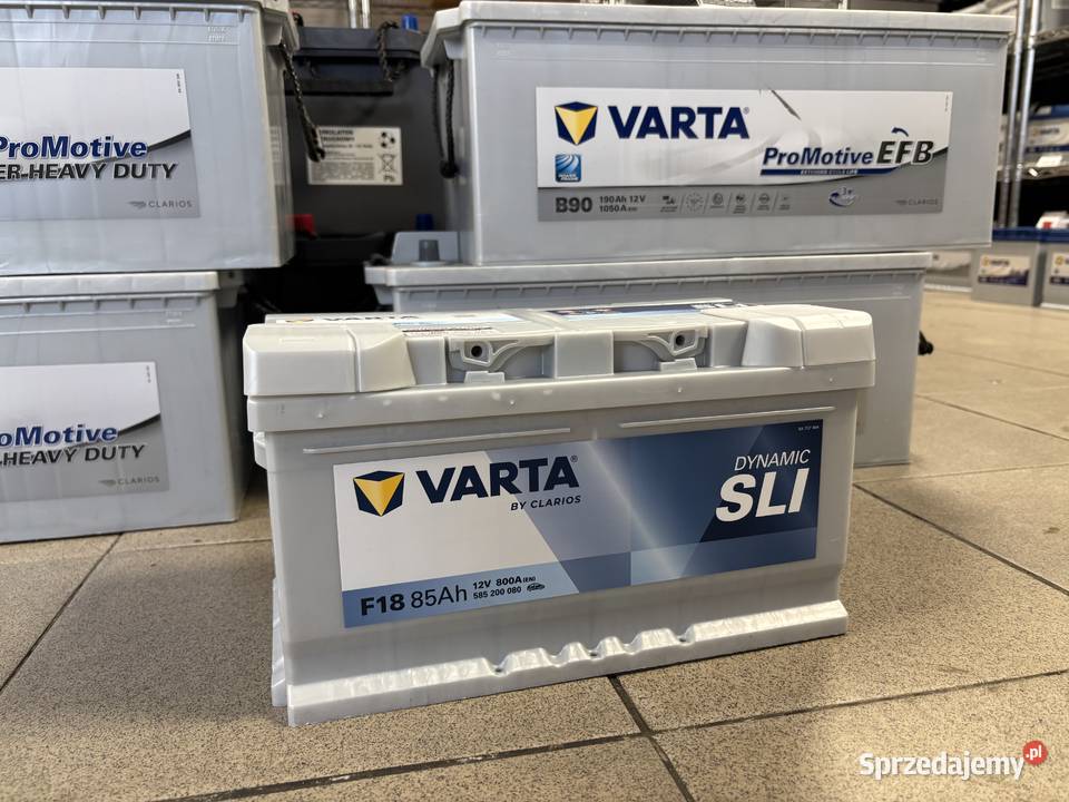 Akumulator 85ah 800a Varta F18 Rok produkcji 2025 Części samochodowe