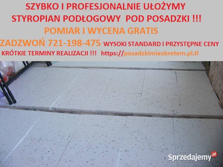 STYROPIAN pod wylewki izolacje ocieplenia podłóg Warszawa