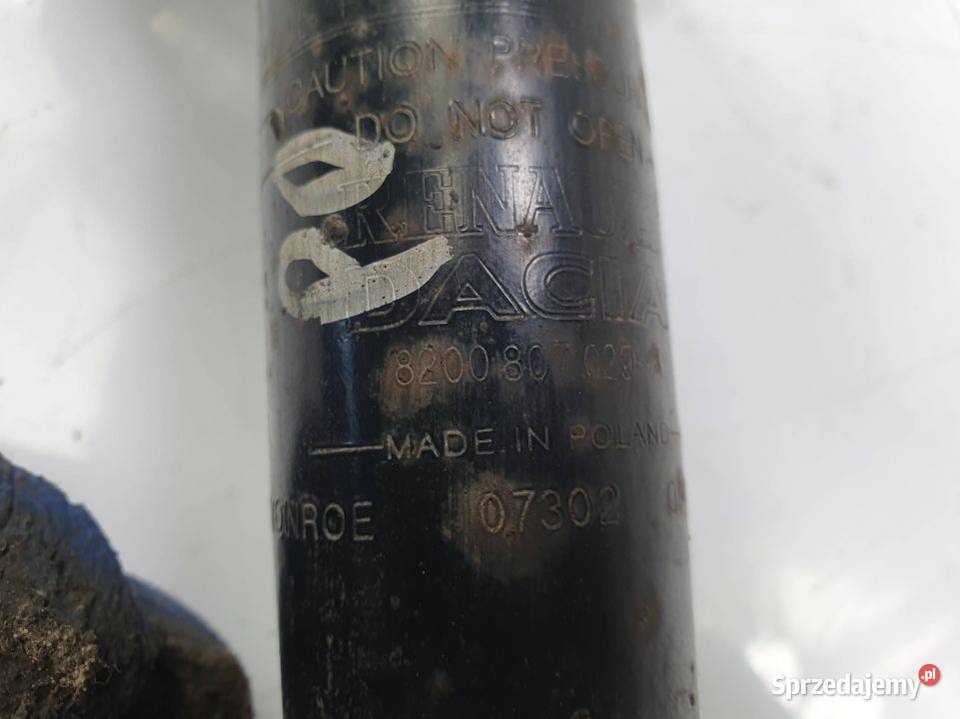 AMORTYZATOR PRAWY PRZÓD DACIA SANDERO 8200807029 osobowe Lipno sprzedam