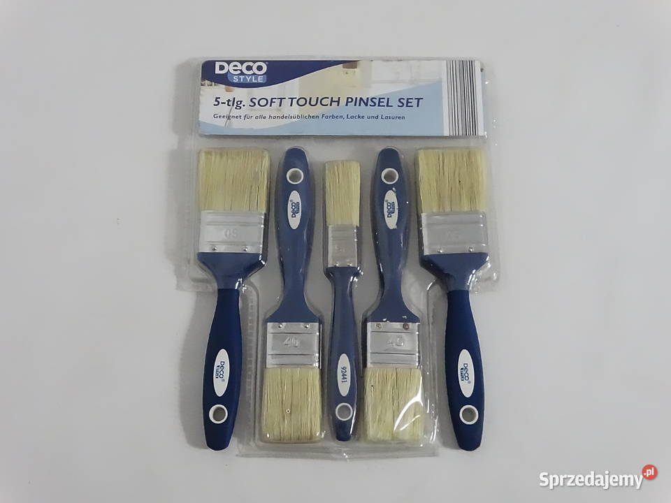 Nowy Zestaw Pędzli DECO STYLE Soft Touch 5 sztuk Biłgoraj