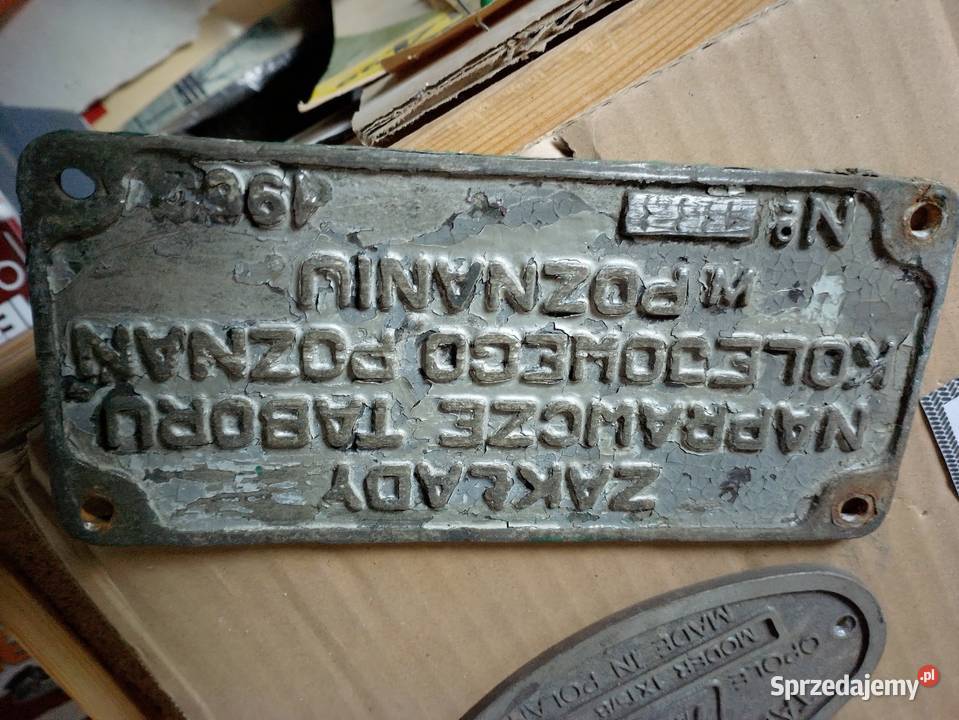 PKP tabliczka z lokomotywy WL 40 z 1962 roku Jarosław