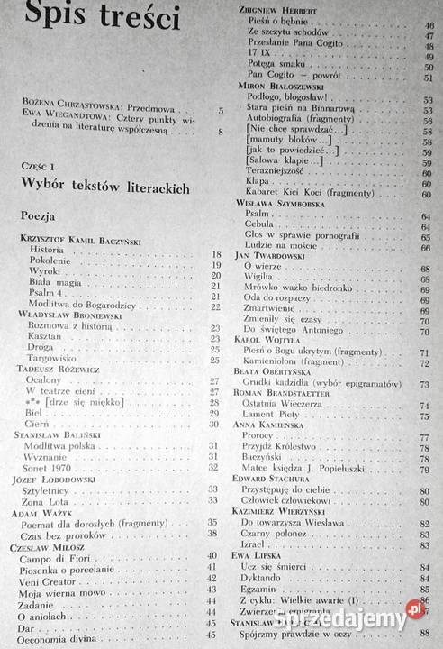 Literatura współczesna źle obecna w szkole B sprzedam