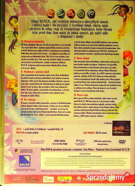 Dwie płyty DVD WITCH Odcinki 811 i 1216 Pozostałe Kraków