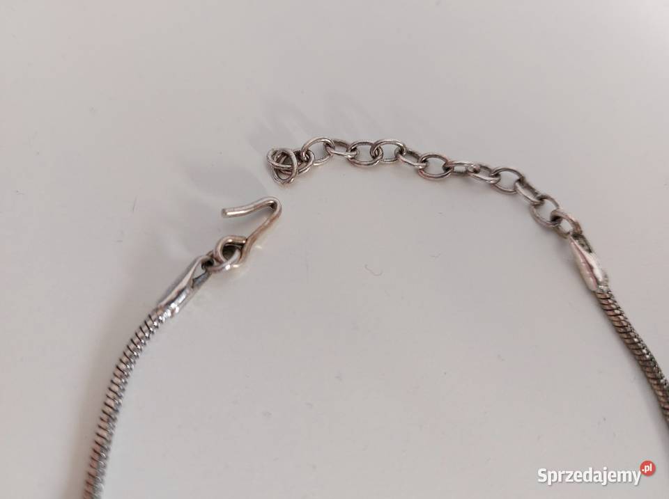 naszyjnik z bursztynami łańcuszek wisiorek Poznań