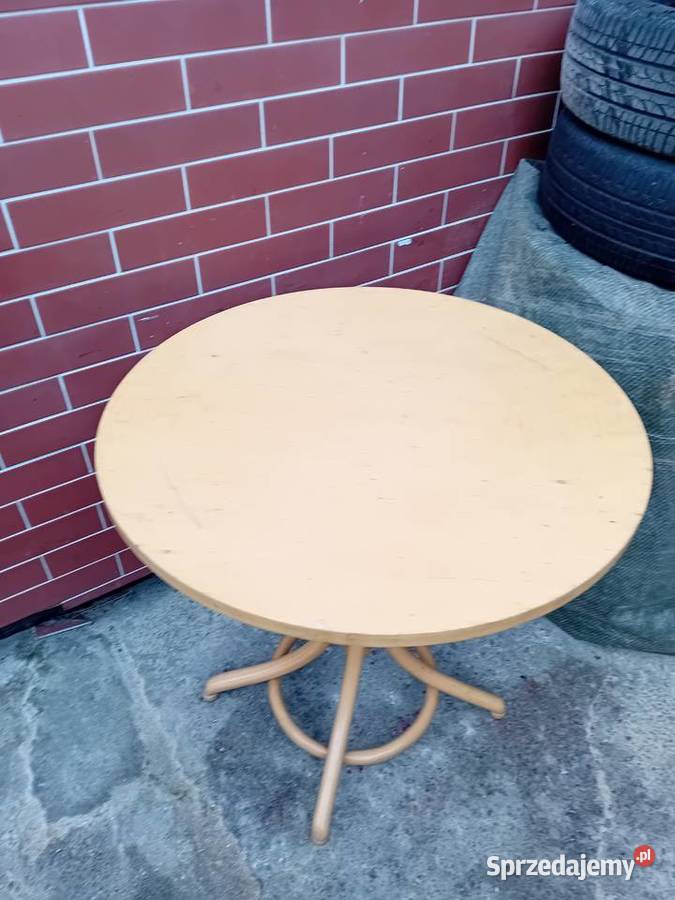 Stół drewniany jasny okrągły śląskie Bielsko-Biała sprzedam