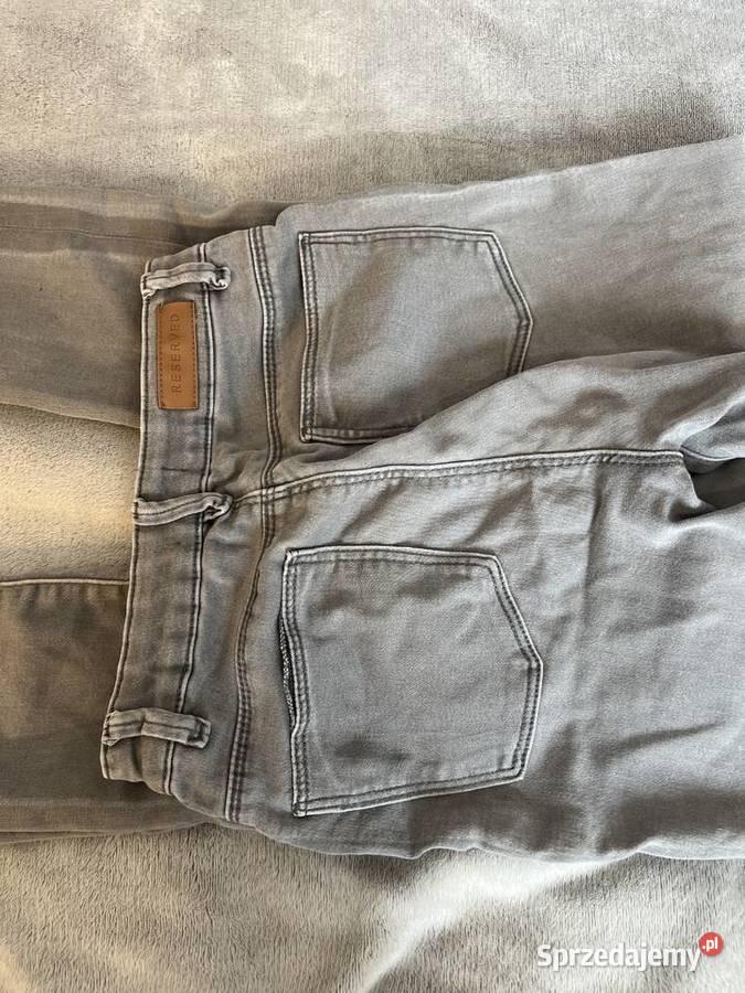 Jeansy skinny spodnie jeansowe rurki szare Jasło
