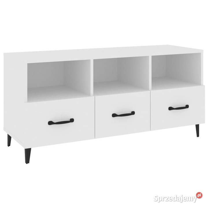 Szafka pod TV biała 102x35x50 materiał RTV Warszawa