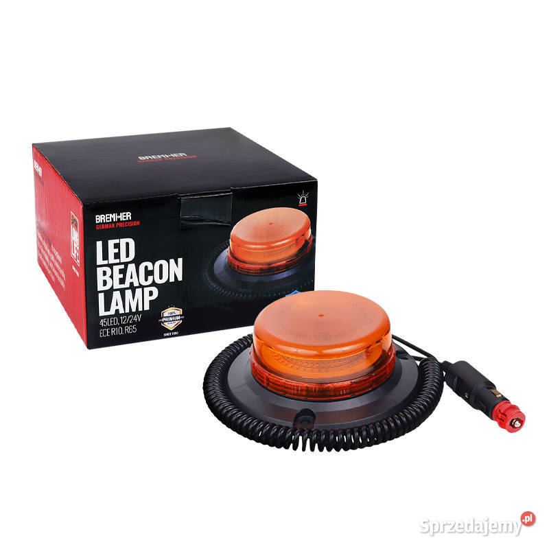 LAMPA OSTRZEGAWCZA KOGUT NISKA MAGNES 3 OTWORY