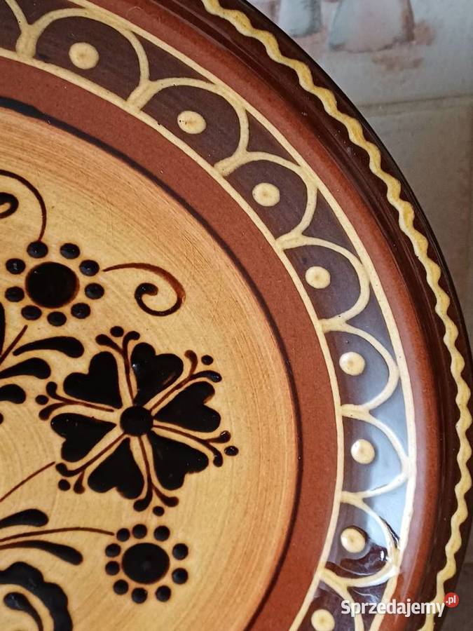 vintage duży talerz ozdobny Antyki, Sztuka, Kolekcje Nowy Targ sprzedam