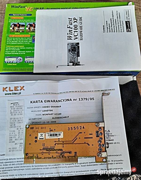 Kontroler Video RH1394 A006 WinFast VC 100XP Ostrów Wielkopolski