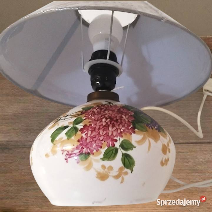 Lampa szkło opalinowe ręcznie malowane Francja Warszawa