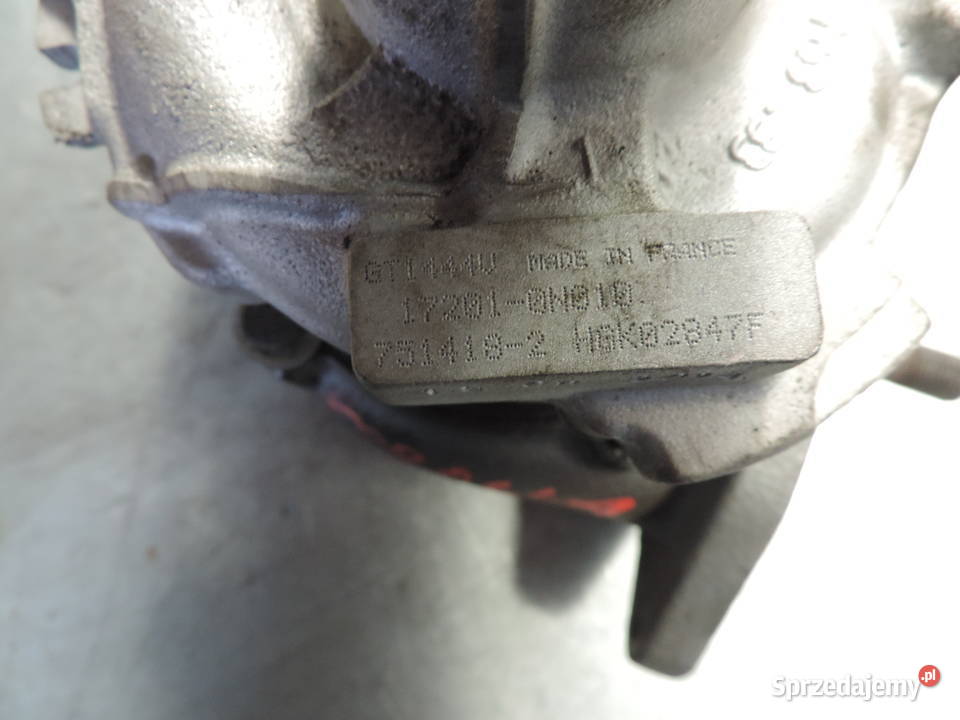 TOYOTA COROLLA E12 14 D4D TURBINA 172010N010 Rok produkcji 2004 Turbosprężarki Nowy Sącz
