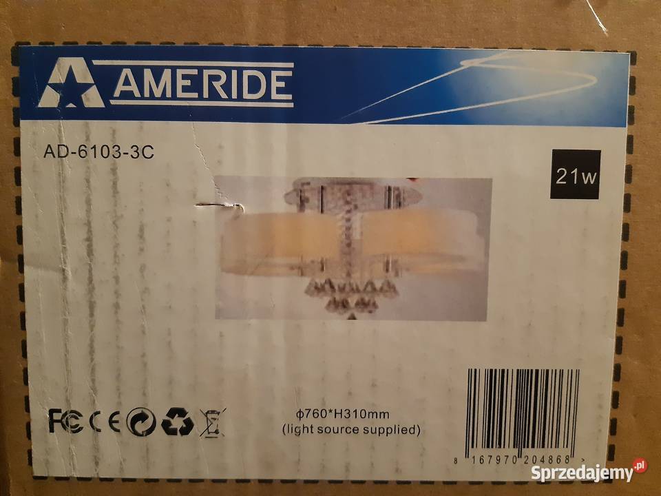 Nowa Lampa Żyrandol 21 W 3x7W Warszawa sprzedam