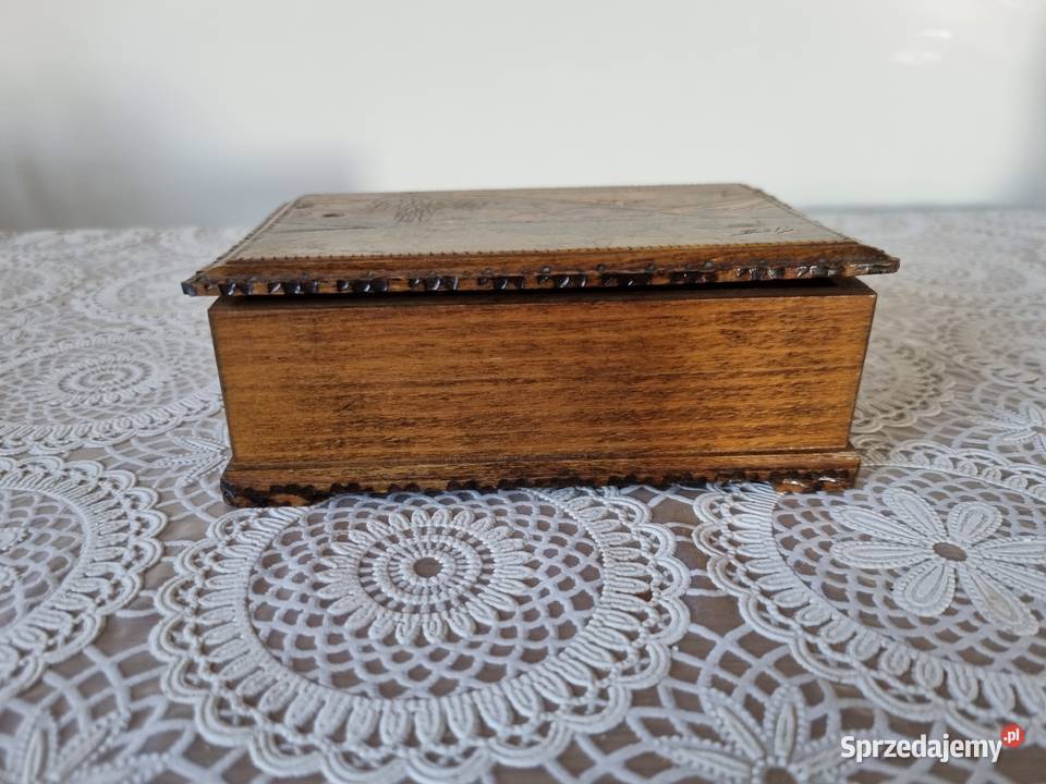 Pudełko szkatułka drewniana Wola Podłężna