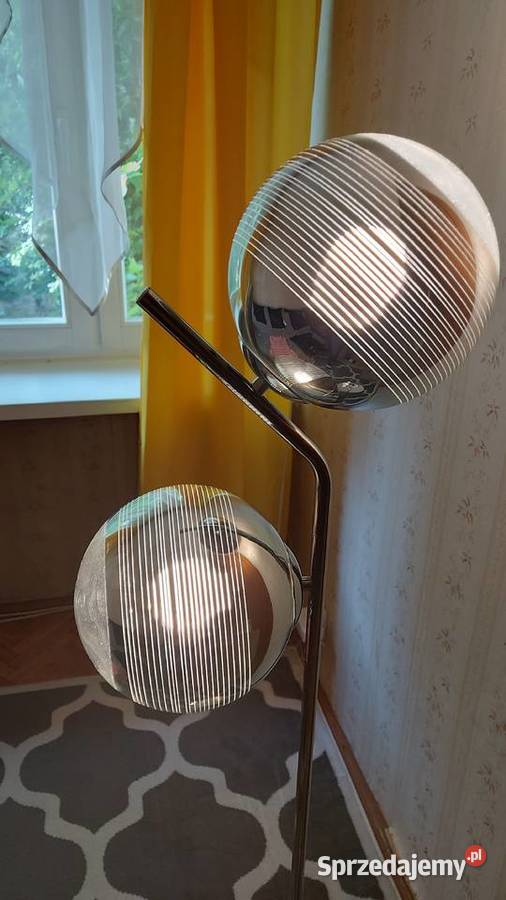 Lampa podłogowa MILA srebrna do salonu sypialni mazowieckie Warszawa