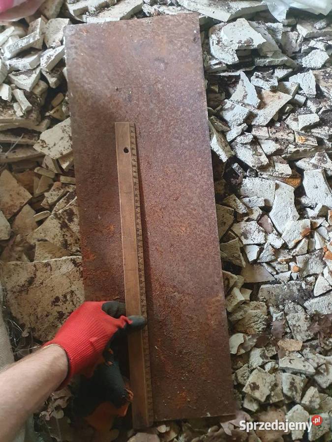 Stara płyta żeliwna stalowa element pieca płyta Biznes i Przemysł mazowieckie