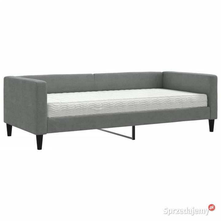 Sofa z materacem ciemnoszara tkanina 90x190 Warszawa sprzedam