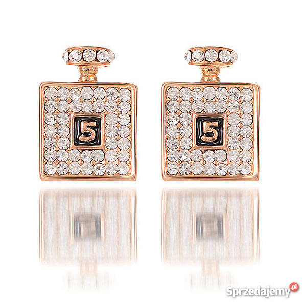 Wspaniały komplet Chanel 5 Wisiorek i kolczyki Katowice