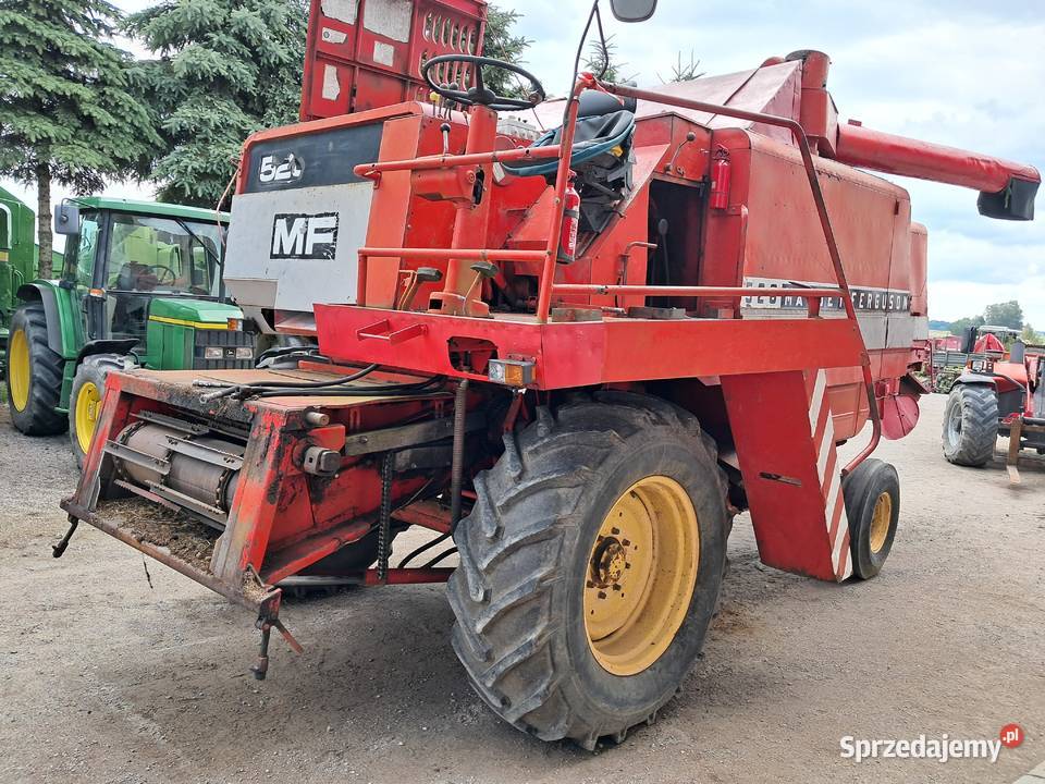 Kombajn zbożowy Massey Ferguson 520 w oryginale z sieczkarnia heder 3.60