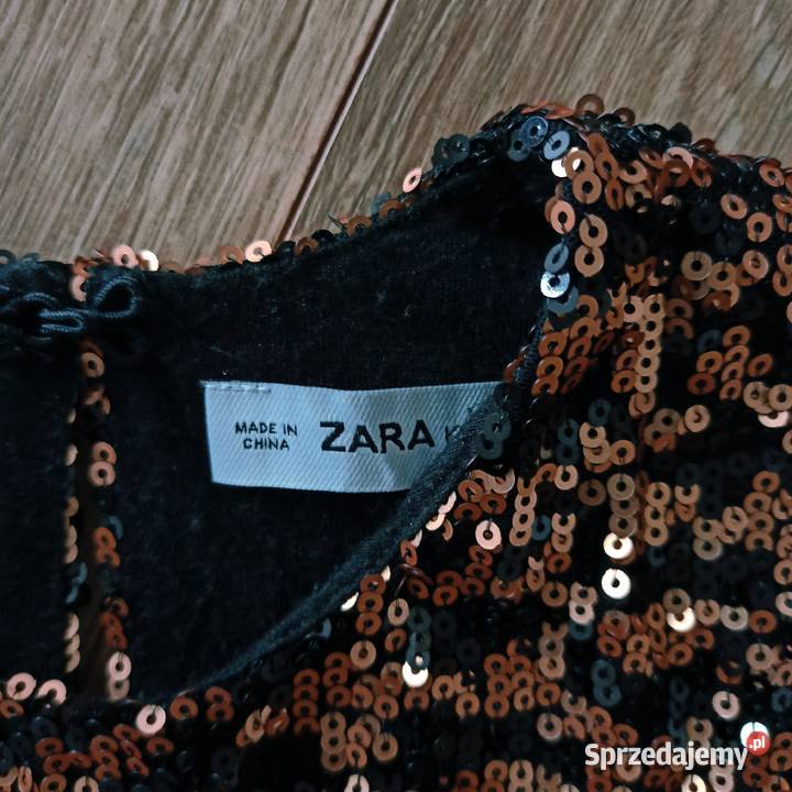 ZARA SUKIENKA Z CEKINAMI 36S ZŁOTA Zara Radomsko