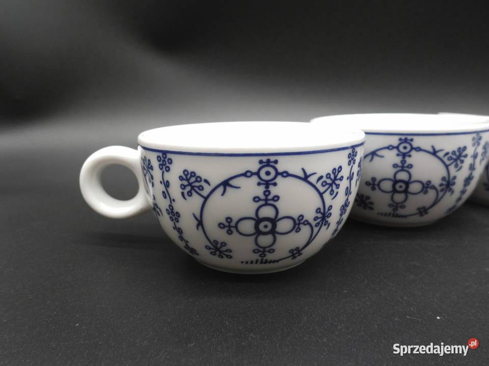 Porcelanowe filiżanki 4 do mokki Schnwald wzór sprzedam